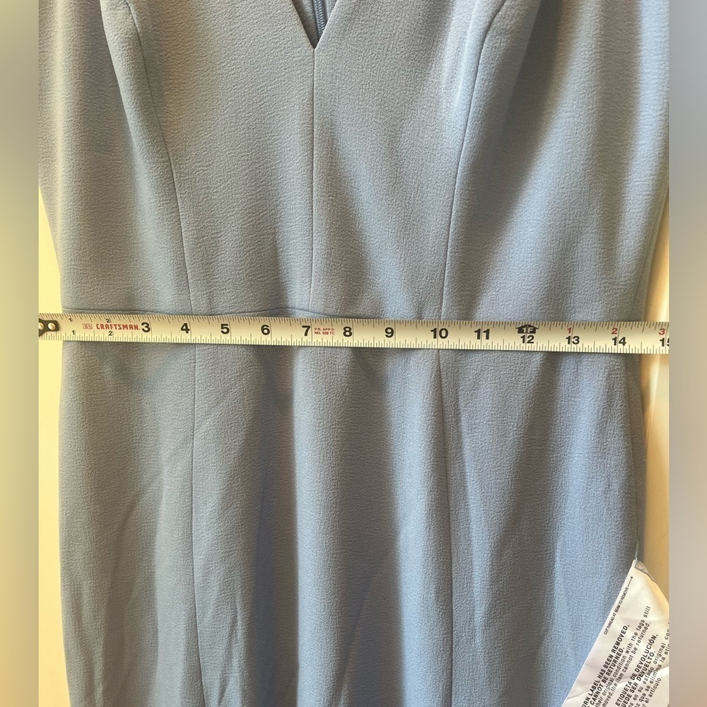 Dress the Population Powder Blue V-Neck Sleeveless Gown with Thigh Slit - Picture 8 of 10